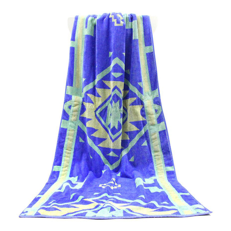 Puuvilla Jacquard Beach -pyyhe vetoketjulla