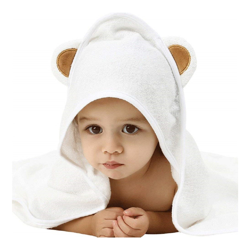 Bambu kangas vauva hupullinen pyyhe